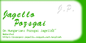 jagello pozsgai business card